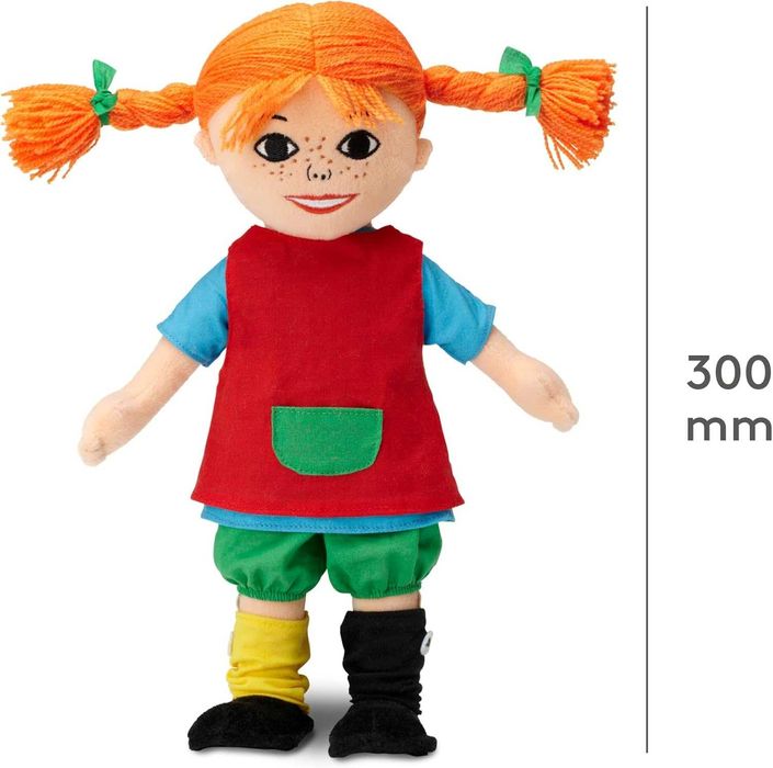 Мека кукла Pippi - Пипи Дългото Чорапче 30 cm Парцалена кукла