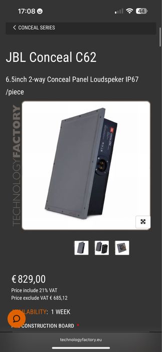 Boxa invizibila perete / tavan JBL Conceal C62