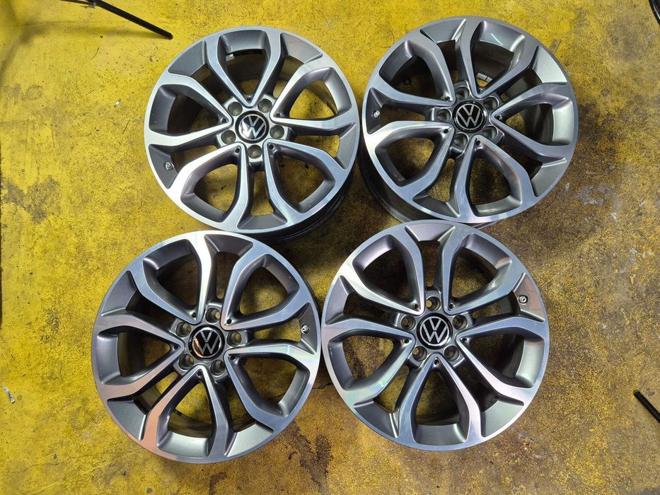 4 Jante Aliaj 5x112 17'' OE VW Golf Passat Touran Sharan Tiguan T-ROC Scirocco / Skoda Octavia Karoq Kodiaq YETI