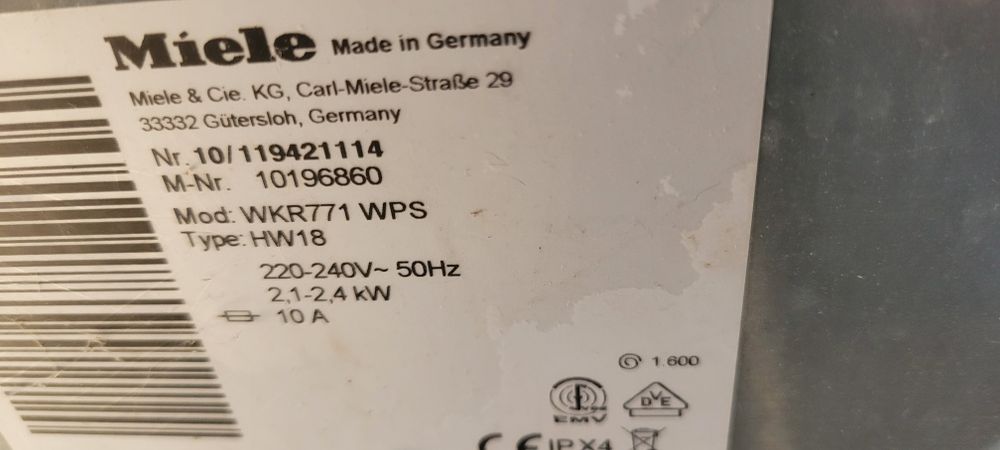 Перални Miele и Elektrabregenz