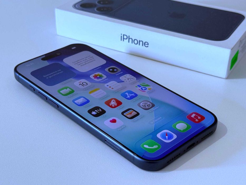 Бартер! Перфектен! iPhone 17 Pro Max Deep Blue (Син) 98% Батерия.