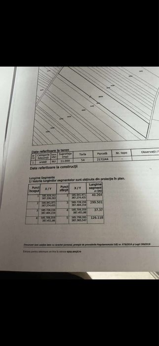 Teren extravilan Bucov nr cadastral 26416
