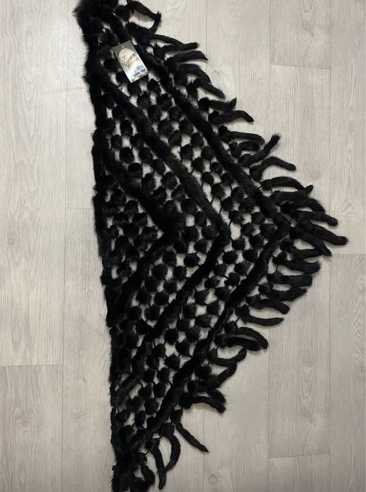 Меховой платок из норки  на голову