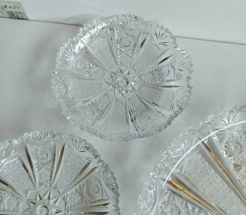Соц Масивен КРИСТАЛЕН СЕРВИЗ ЗА Торта - НЕ Е Стъкло