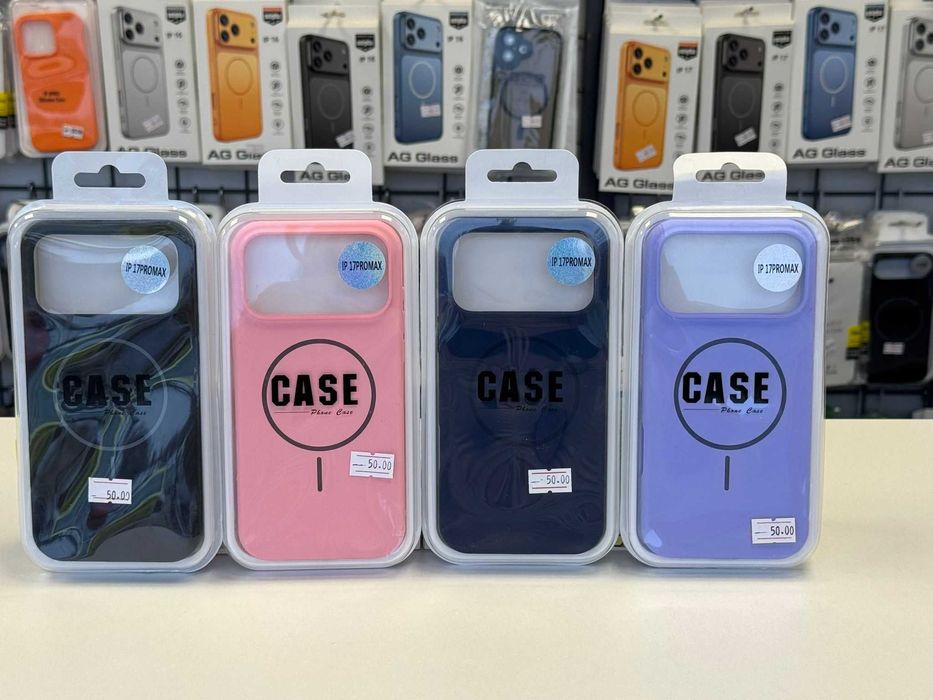 Husă silicon cu MagSafe, folie, cablu, încărcător iPhone 17 Pro Max