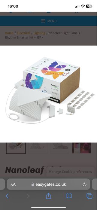Комплект смарт осветление: Nanoleaf Lines и Nanoleaf Light Panels Rhythm (15 панела)