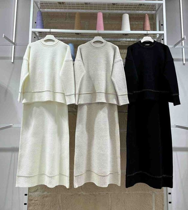 Кофта и юбка белый цвет