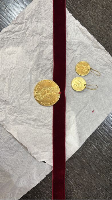 Vand monede plcate cu aur de 24k  Frank Iosif 4 ducat