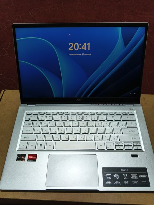 Acer Swift 3 Ryzen 5 Pure Silver Срочно Сотилади