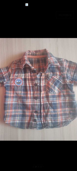 Cămașă mânecă lunga groasa Mothercare 6-9 luni