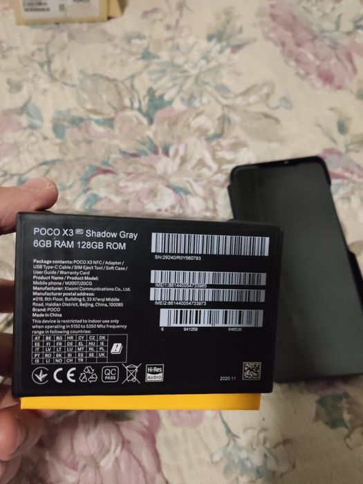 Xiaomi Poco X3. 6/128 GB.