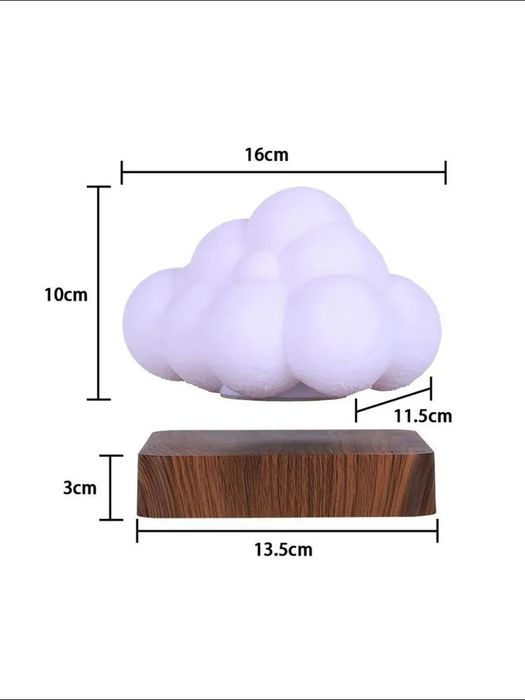 Левитирующая парящий и вращающийся облачко с подсветкой