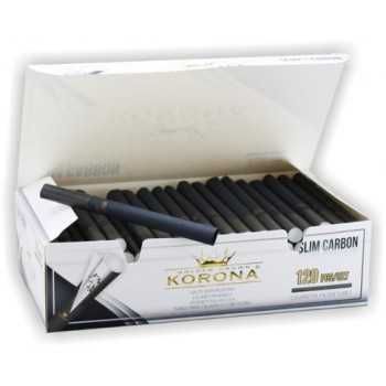 Tuburi tigari KORONA Slim Black CU CARBON - 120 buc. la cutie