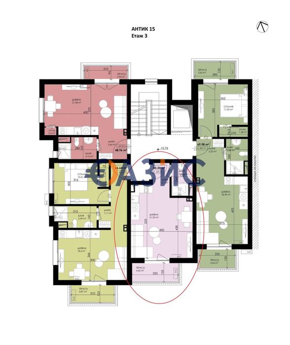 Продава се Едностаен апартамент в Созопол - 50 кв.м за 667 €/кв.м - Снимка #3