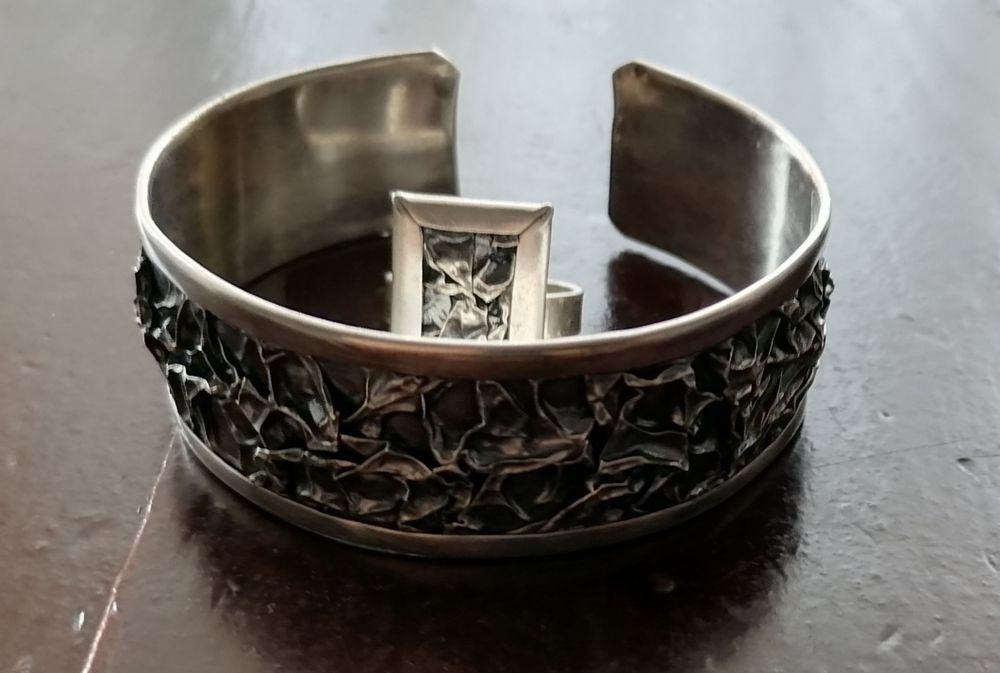 Set brățară plus inel argint