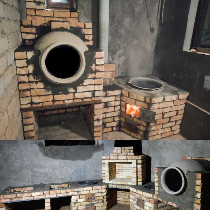 Учок козон, тандир, мангал, хархил печка камин курамиз