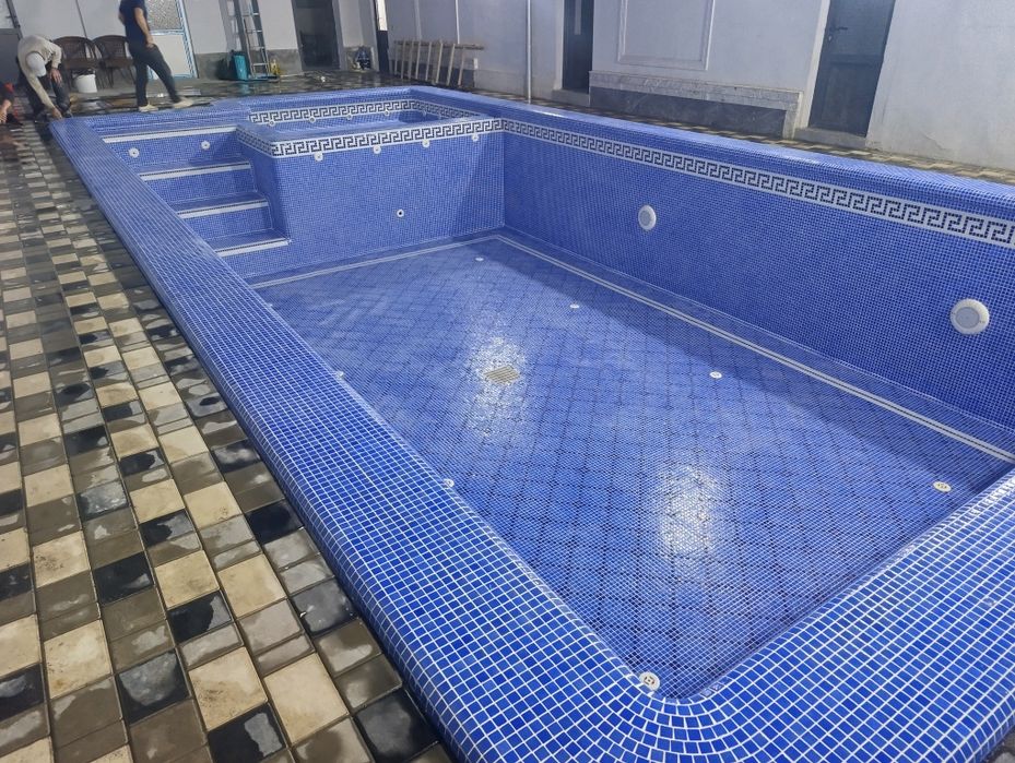 Ремонт бассейнов Реставрация майолика  . Химчистка мойка фуга