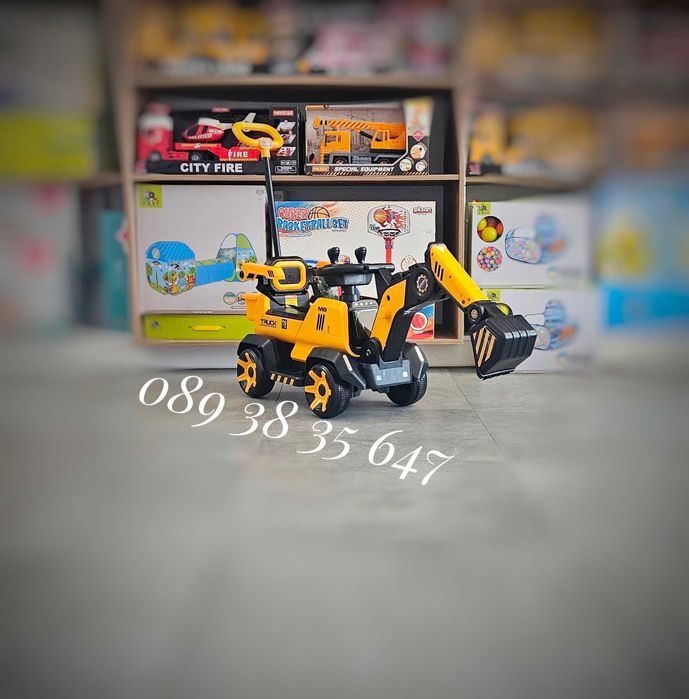 ТОП ЦЕНА!НОВО!Aкумулаторен багер Bumblebee с 6V батерия,USB