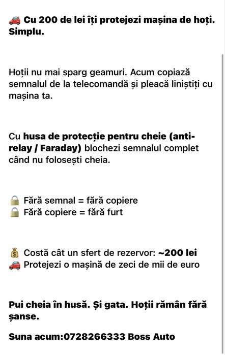 Antifurt auto   – protectie antifurt keyless