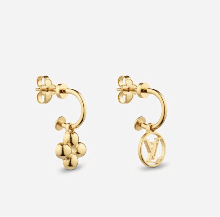 Позлатени обеци Blooming collection by Louis Vuitton”