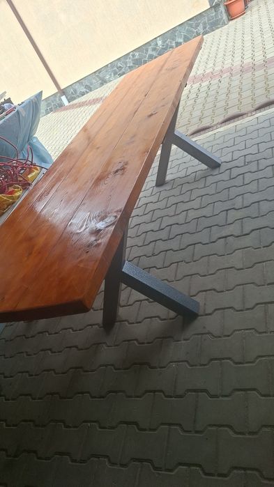 Masa/grătar terasa ,lungime blat 280cm/75 cm lățime și grătar