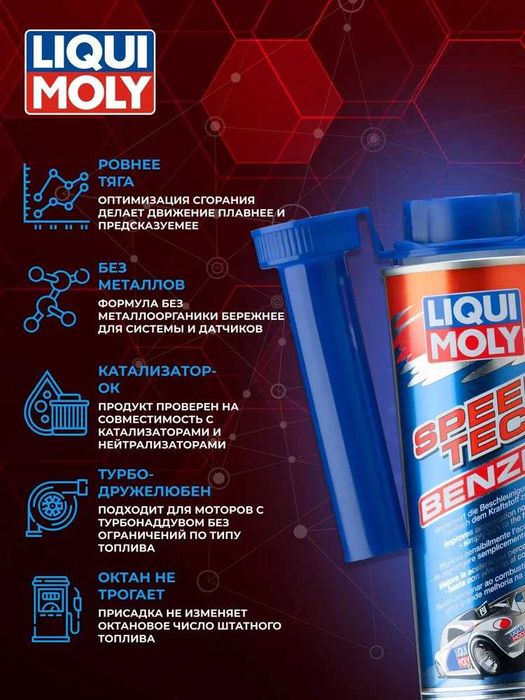 Присадка в бензин для авто и мото Liqui Moly "Speed Tec Benzin" 250 мл