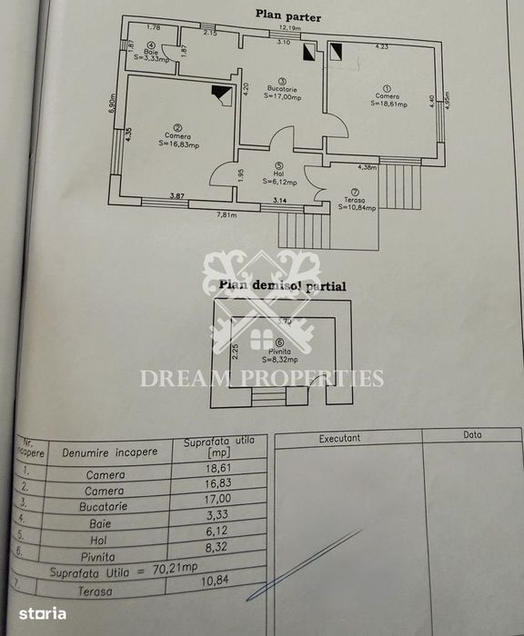 Casa individuala, teren 626 mp, zona centrala Apahida