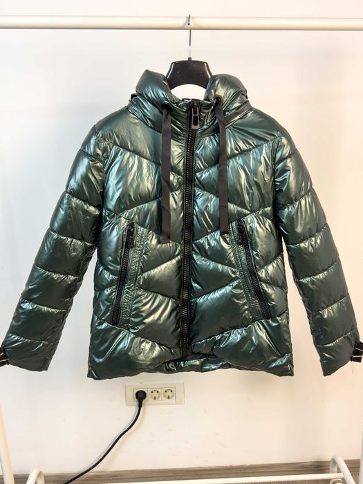 Geaca verde metalizata de fas / DAMA / FLY Luxury