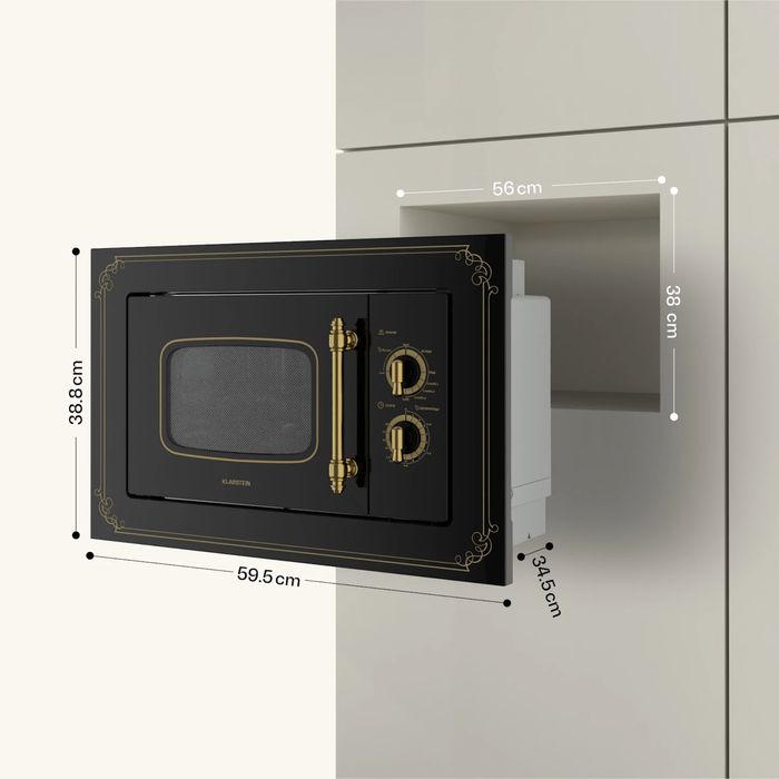 Klarstein Victoria микровълнова печка за вграждане с грил 20 л