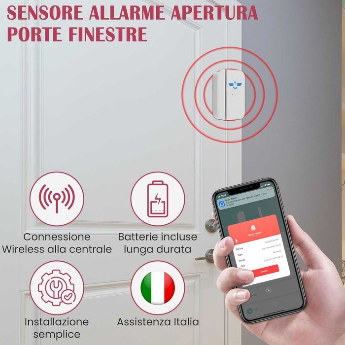 Безжична домашна аларма WiFi за крадци със сензори за врати и прозорци