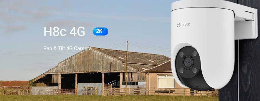 Camera IP 4G slot cartela SIM functie PTZ model EZVIZ H8C 2K IR 30m Motion Detection Sigilata Noua
