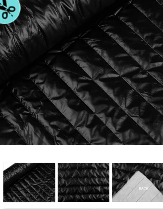 Material matlasat negru și impermeabil