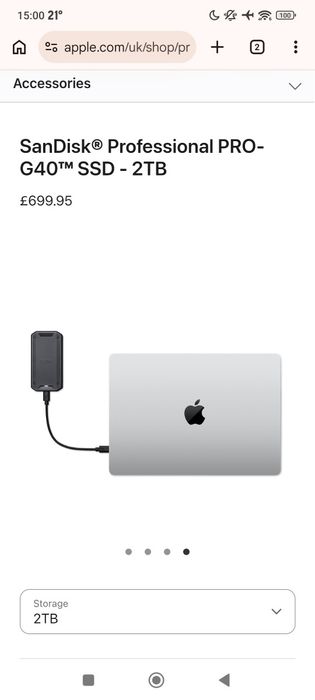 SSD SanDisk professional G40 Pro 2tb thunderbolt