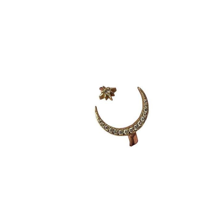 Inel damă din aur galben 14K cu pietre strălucitoare – 2,39 g