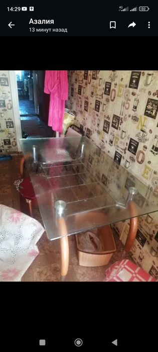 Продам стол стекло