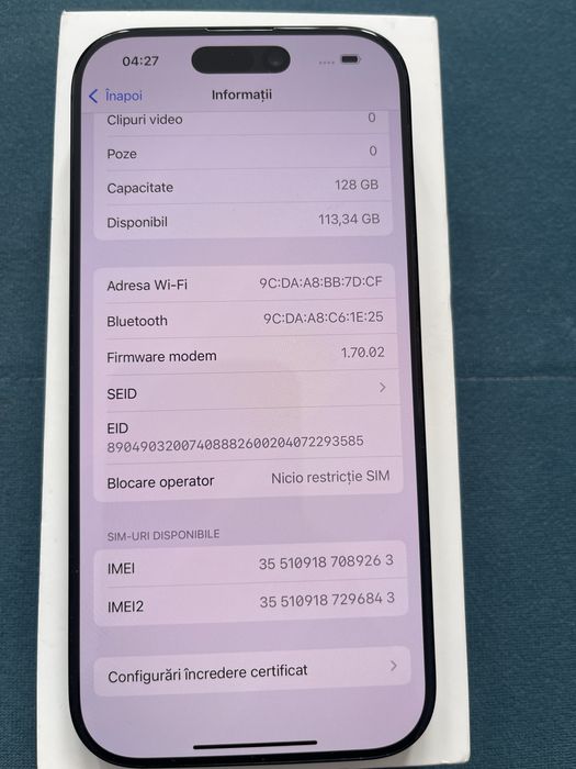 Iphone 16Pro Black Titanium