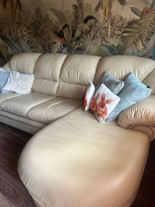 Мека мебел - Диван кожен