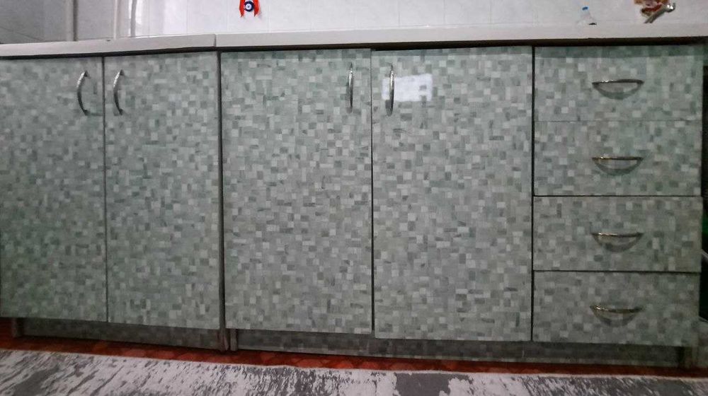 Длина 2 м 35 см Кухонный Гарнитур: Ламинат+Верхние+Нижние Полки