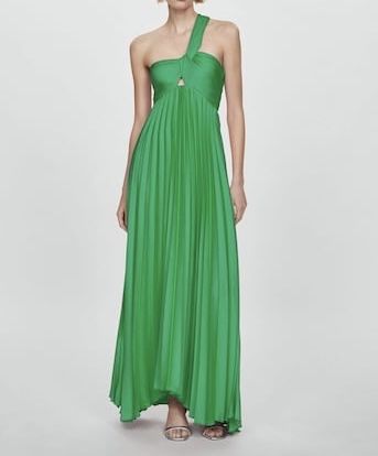 Официална зелена рокля Mango XS