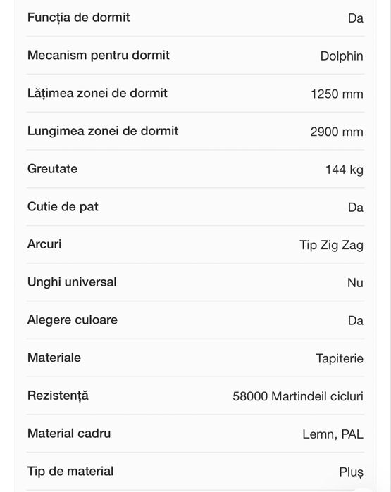 Coltar nou, utilizat doar cateva zile