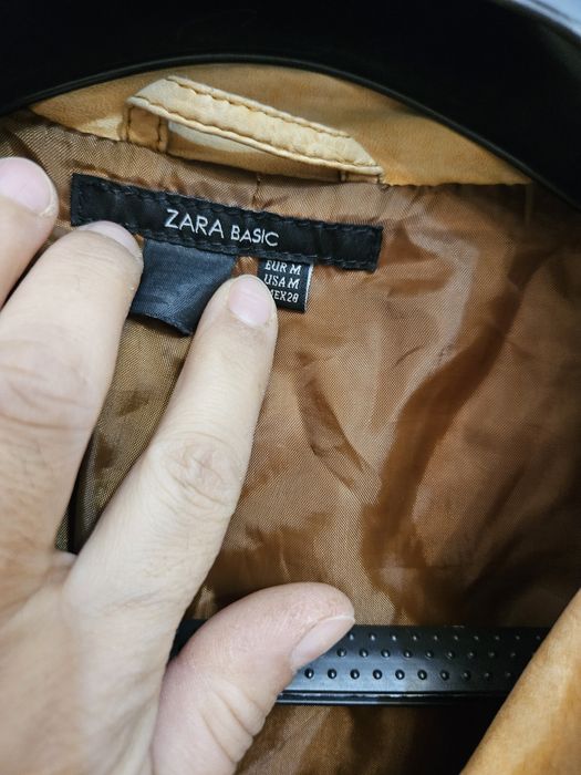 Trenci piele naturala Zara ,culoare camel