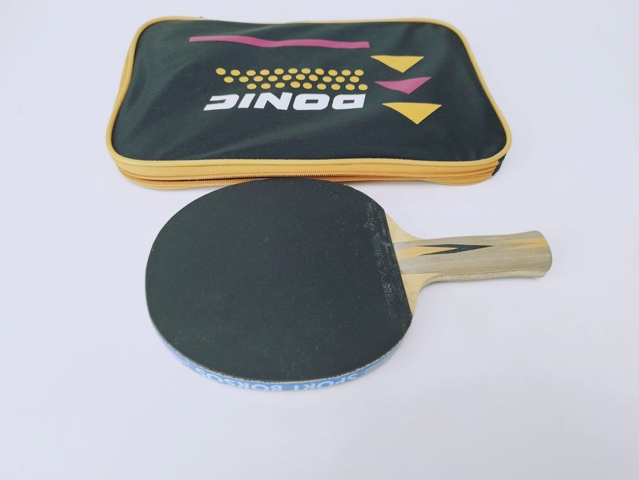 Paleta de tenis de masa profesionala personalizata, husa Donic, maner lemn tsp balsa 6,5 offensive