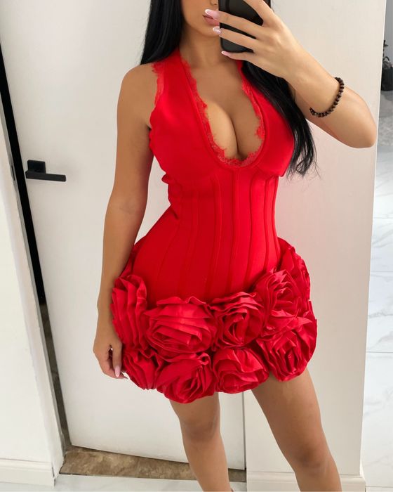 Rochie Bandage cu trandafiri