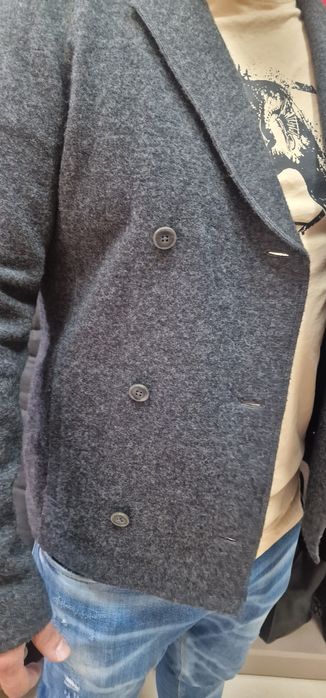 Дворедно вталено сако (жилетка) Zegna от кашмир и вълна