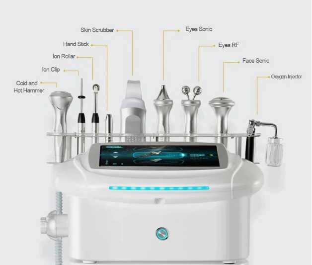 Апарат 9 В 1 водно дермабразио, кислород, RF, BIO, ултразвук и шпатула