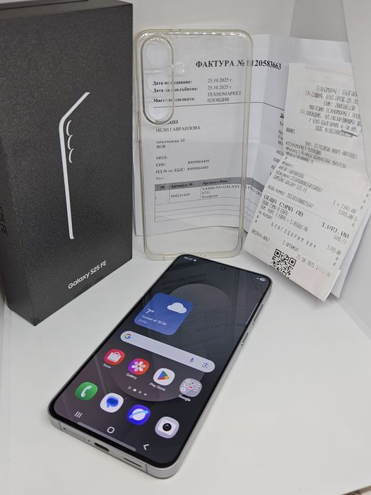 ГАРАНЦИЯ Samsung Galaxy S25 FE 5G 128GB/8GB RAM 77Цикъла 100%  Black