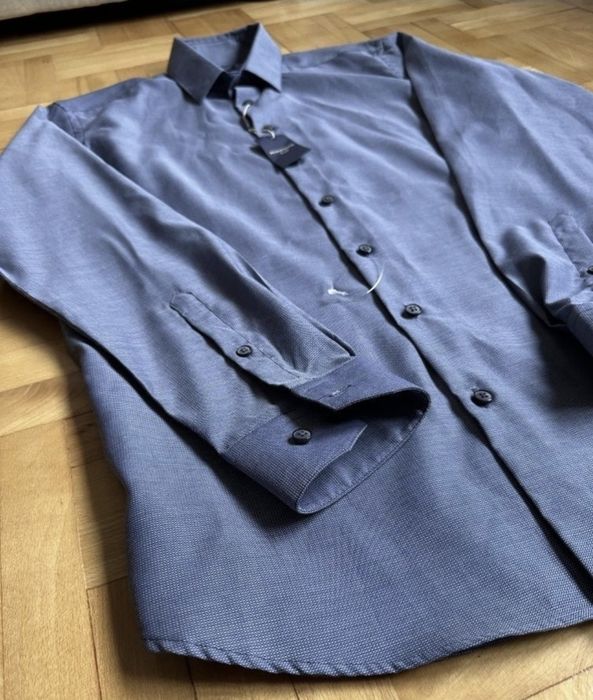 Cămașă Benvenuto Purple Premium Slim Fit Bumbac Bărbați - M (40)