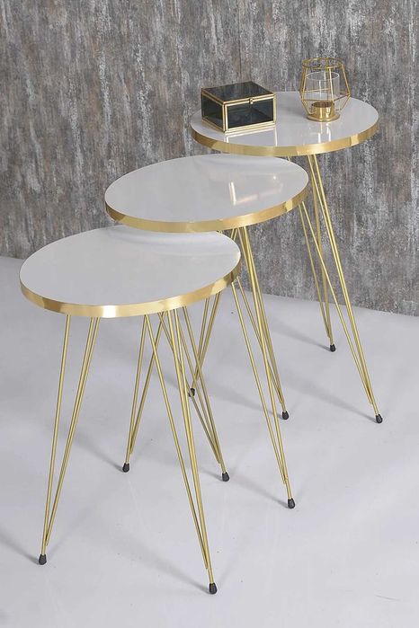 Комплект 3 масички за кафе - различни цветове