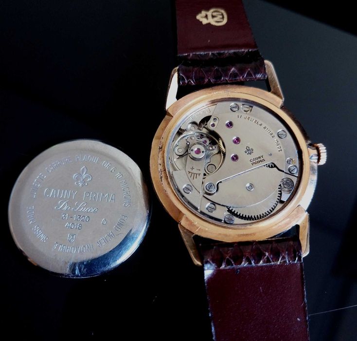 1950's Vintage Swiss Cauny Triomphe мъжки дрес часовник