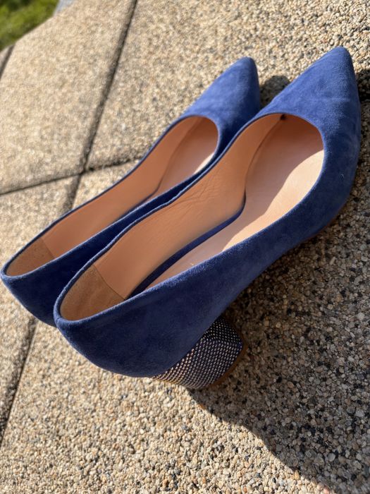 Сини официални обувки 38